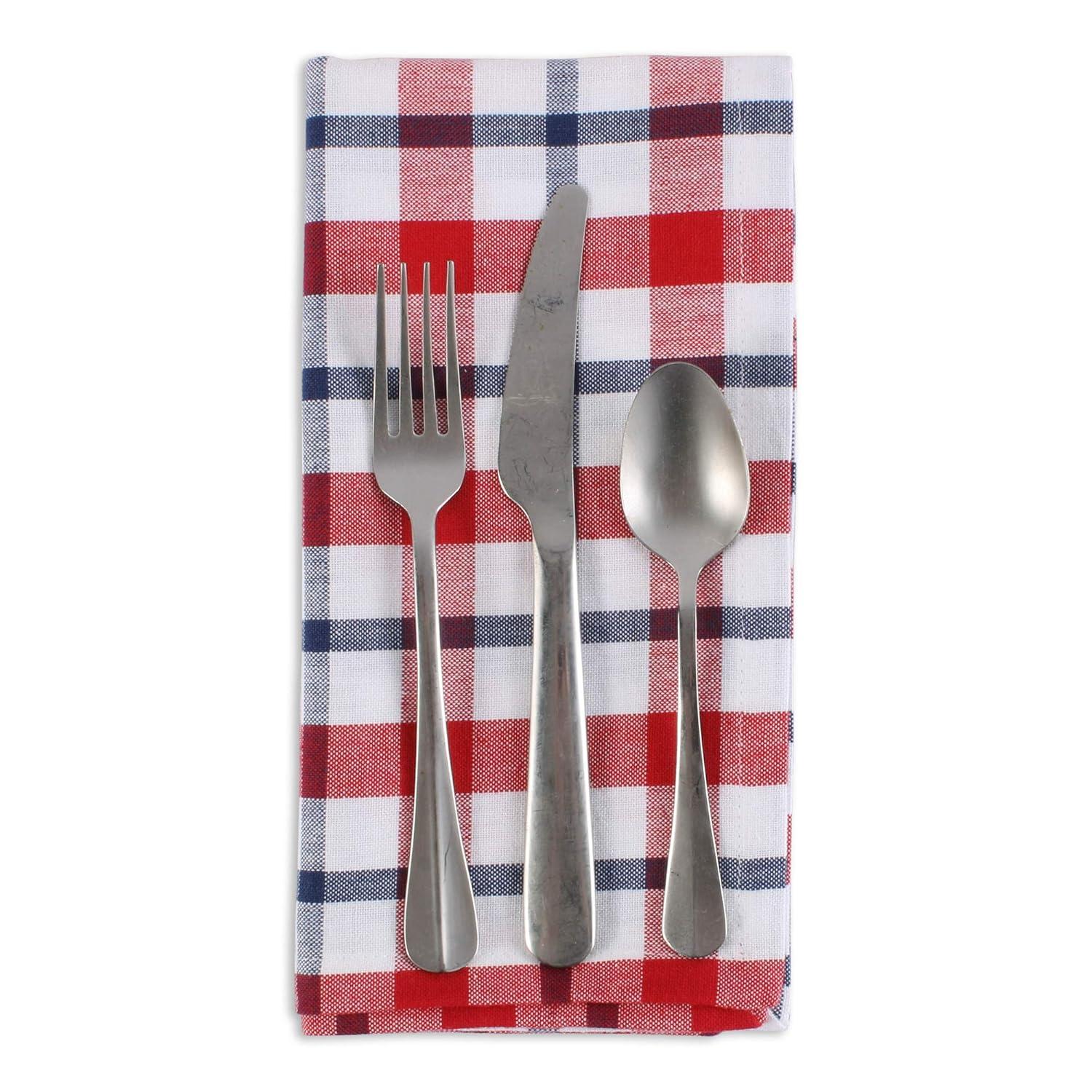 DII 6 Piezas de Algodón Moderno Americano a Cuadros Textiles de Cocina en Multicolor