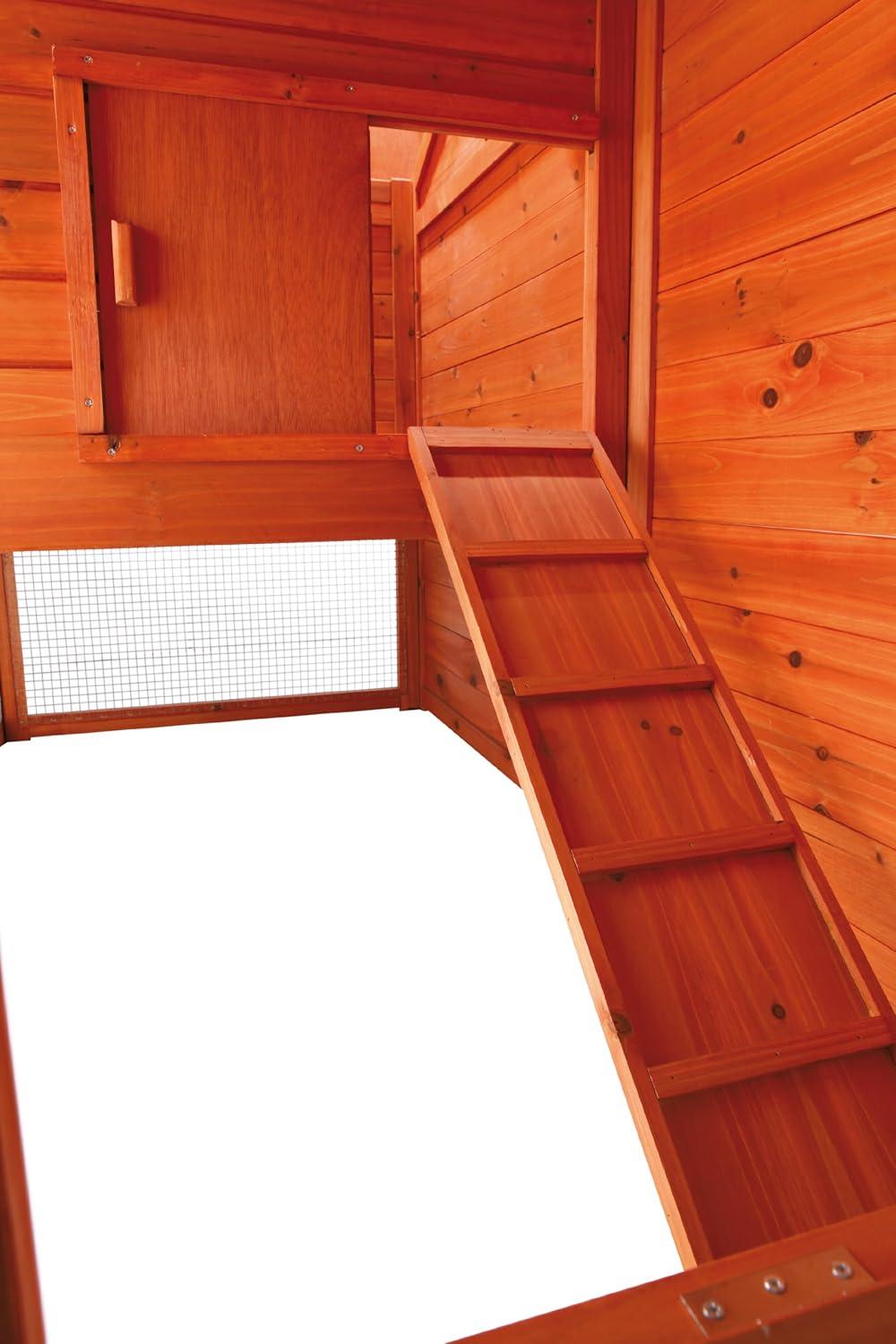 TRIXIE TRIXIE 2-Story Weatherproof Outdoor Chicken Coop, 2 Nesting Boxes, Fits 2 Std Chickens or 4 Bantams