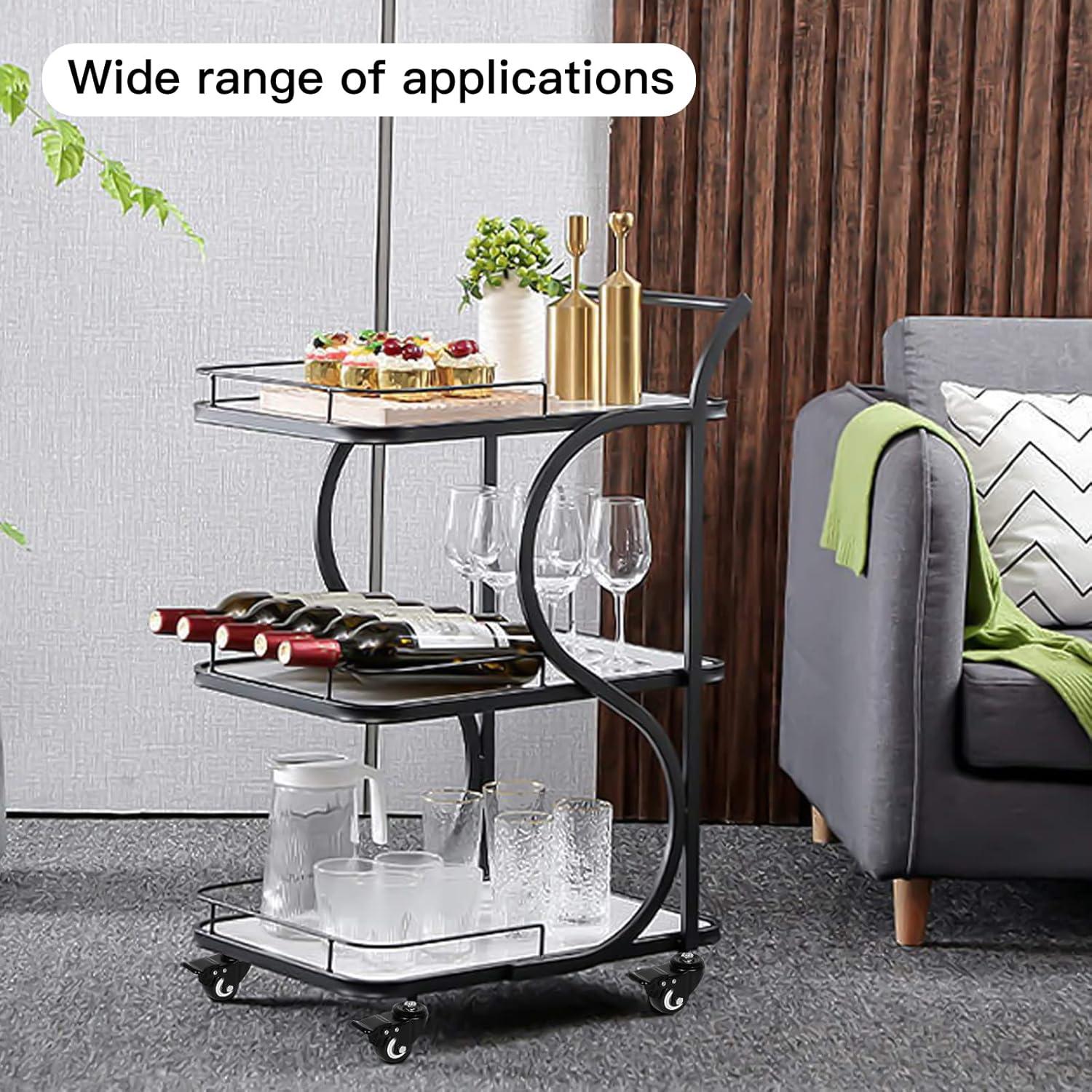 2'' Caster Wheels, Swivel Stem Casters 5/16'' - 18x1'' (Screw Diameter 5/16'', Screw Height 1'') 330Lbs Heavy Duty Threaded Casters No Noise PU Dual Locking Castors with Brake