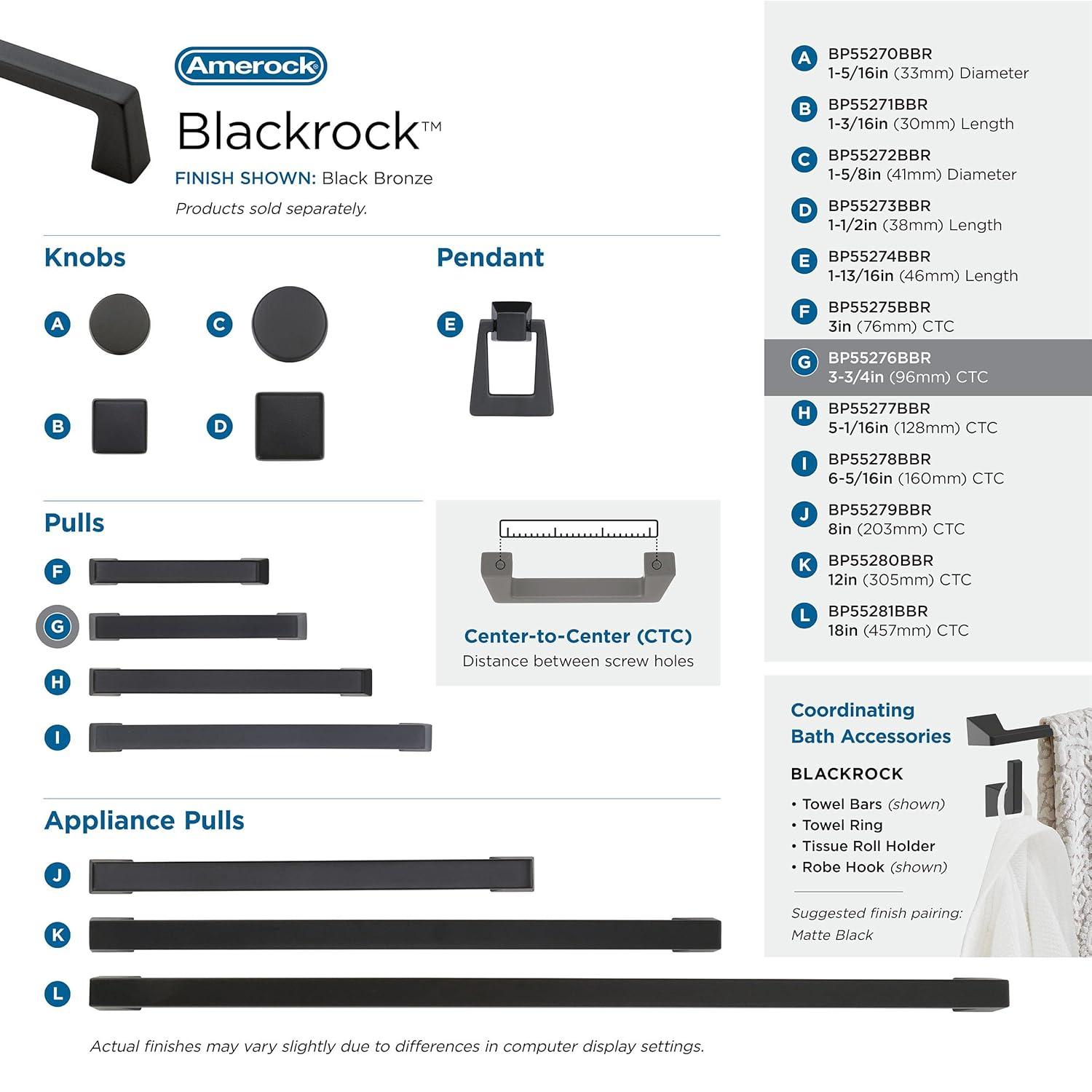 Blackrock 3 3/4" Center to Center Bar Pull
