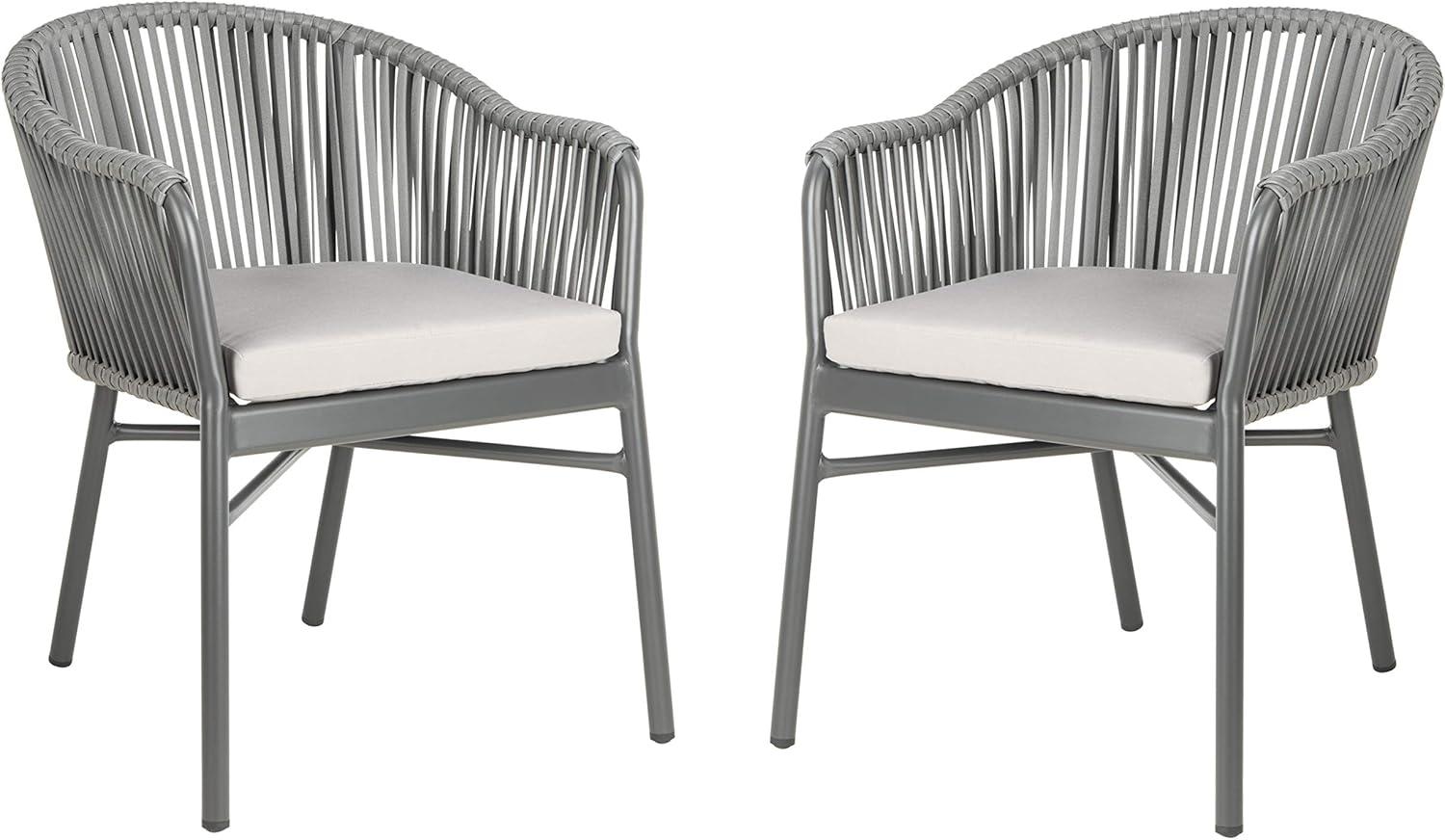 Stefano Rope Chair (Set of 2) - Grey - Safavieh.