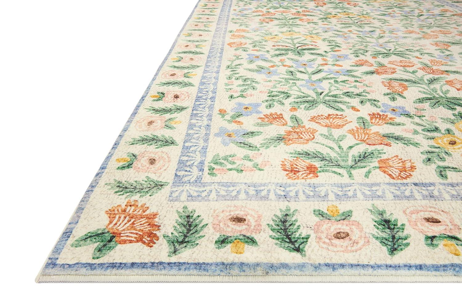 Rifle Paper Co. x Loloi Eden Mughal Garden Cream Rug feat CloudPile