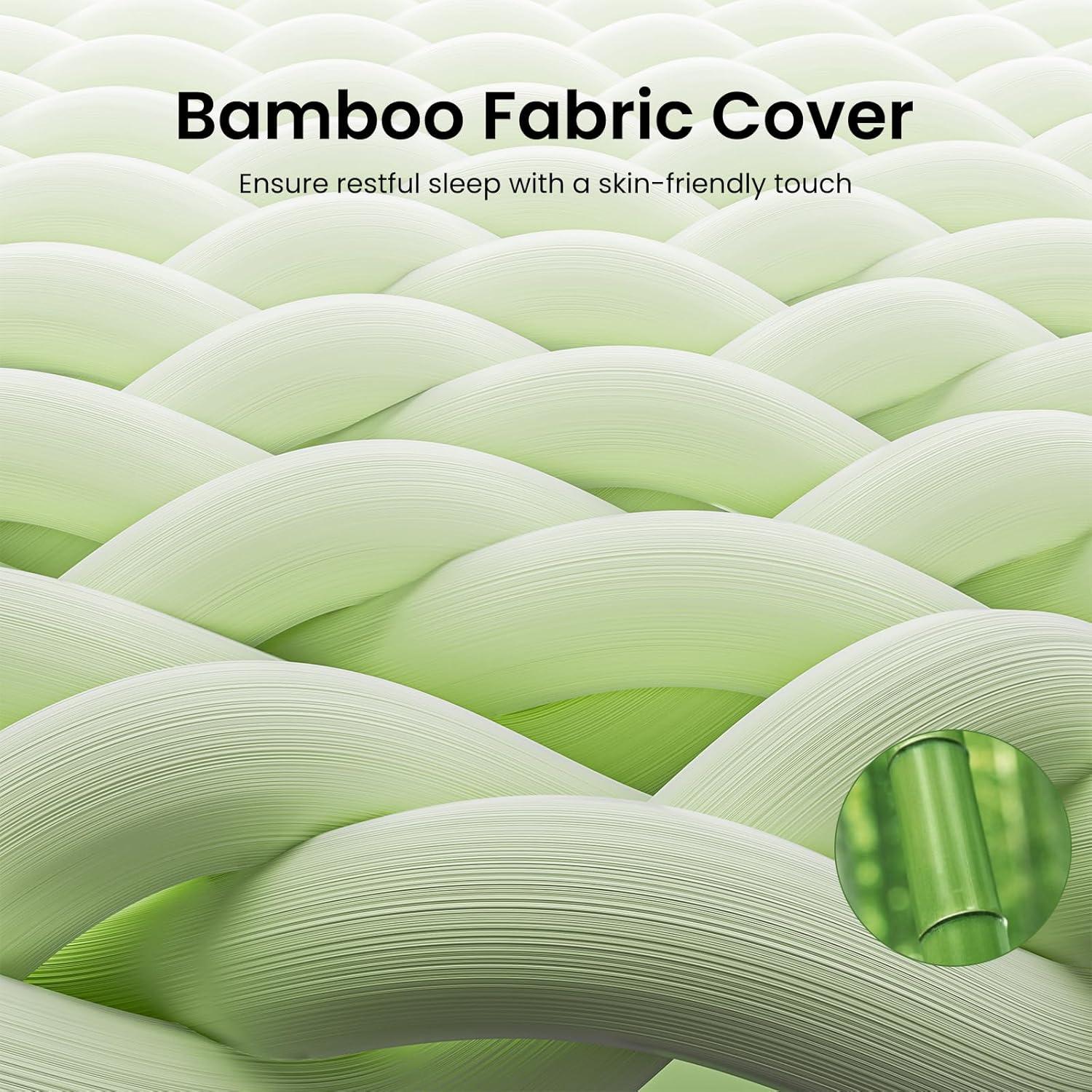 Marsail Twin Size Memory Foam Mattress Topper, 2 Inch Cooling Gel Infused Mattress Topper with Soft Cover, CertiPUR-US and Oeko-TEX Certified, Suitable for Sofa, RV, Camping