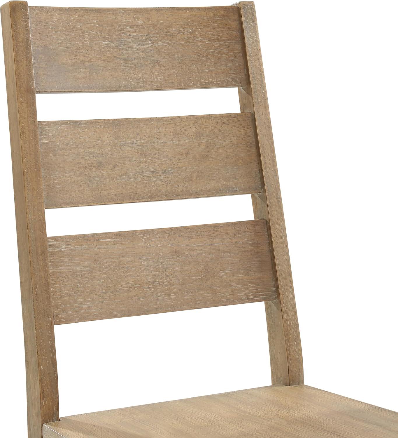 Joanna Ladder Back Side Chair in Rustic Brown