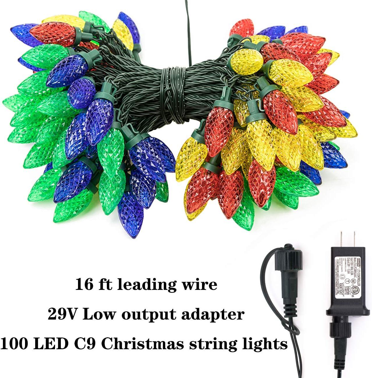 81 FT Multicolor LED C9 Outdoor Christmas Fairy String Lights