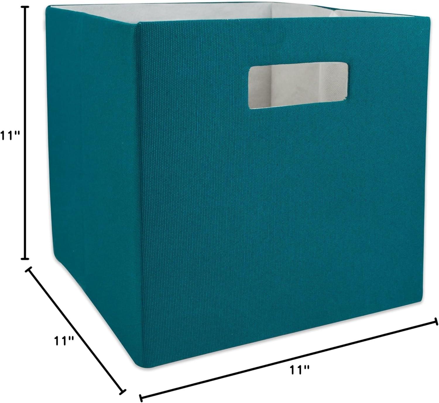 Polyester Cube Solid Teal Square 11x11x11