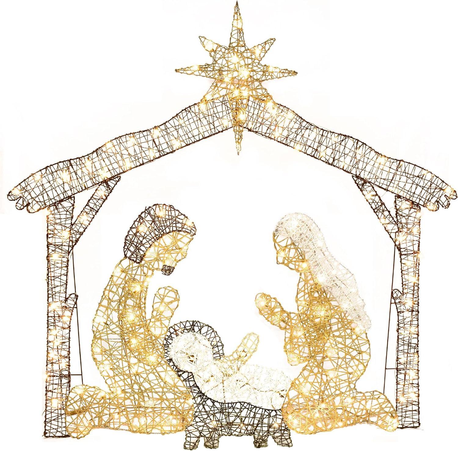 The Holiday Aisle® Christmas Nativity Scene Yard Decoration Light Display