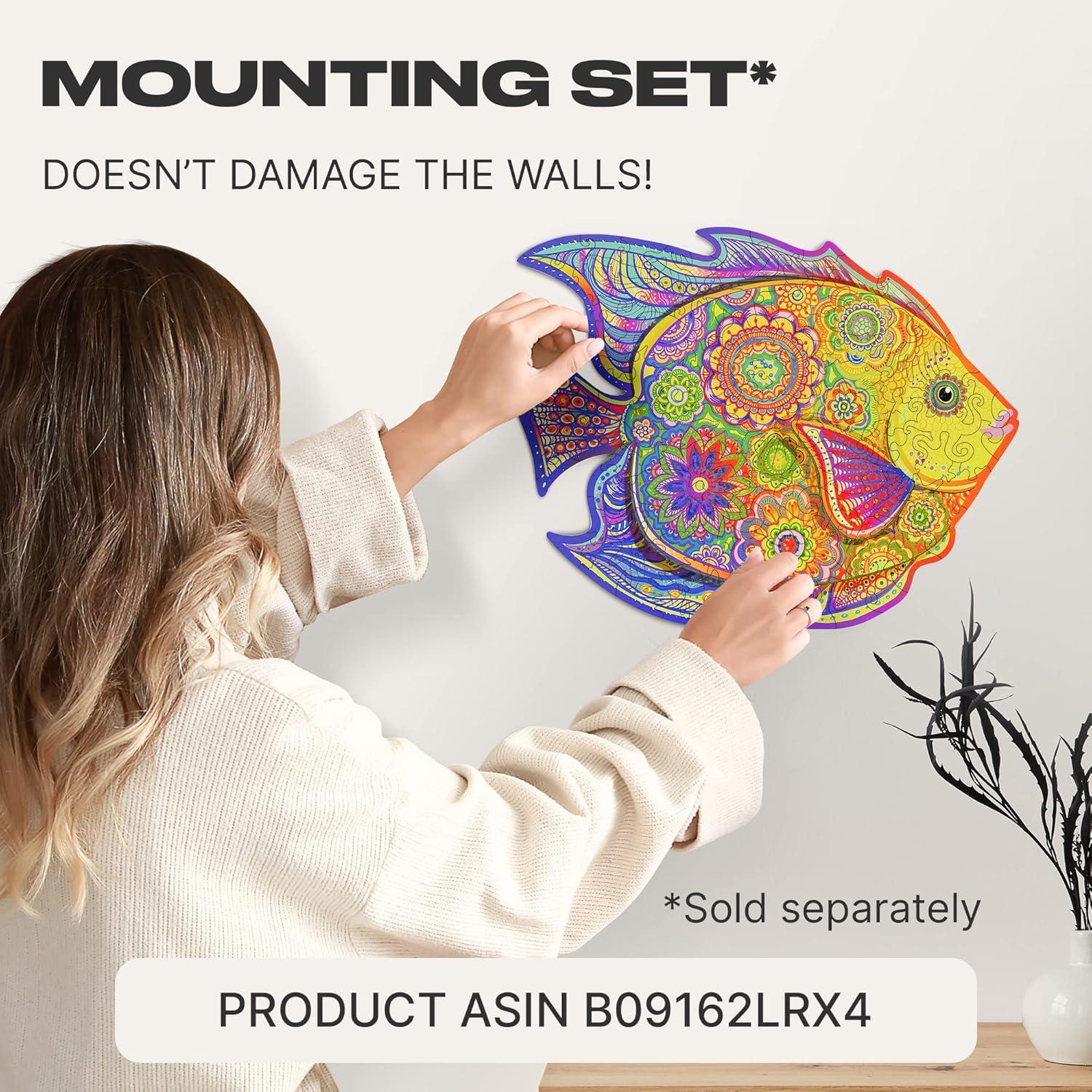 UNIDRAGON Shining Fish Wooden Jigsaw Puzzle S size 106 Pieces