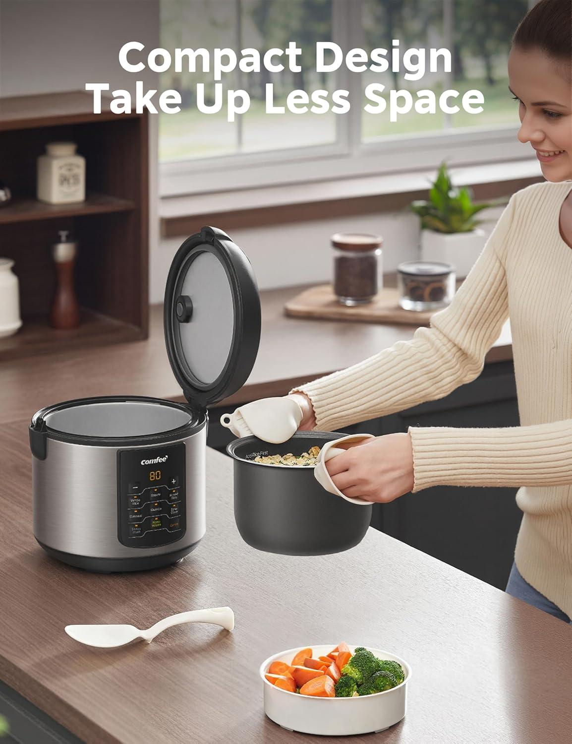 Comfee' Comfee' 8 Cup 6-in-1 Rice Cooker