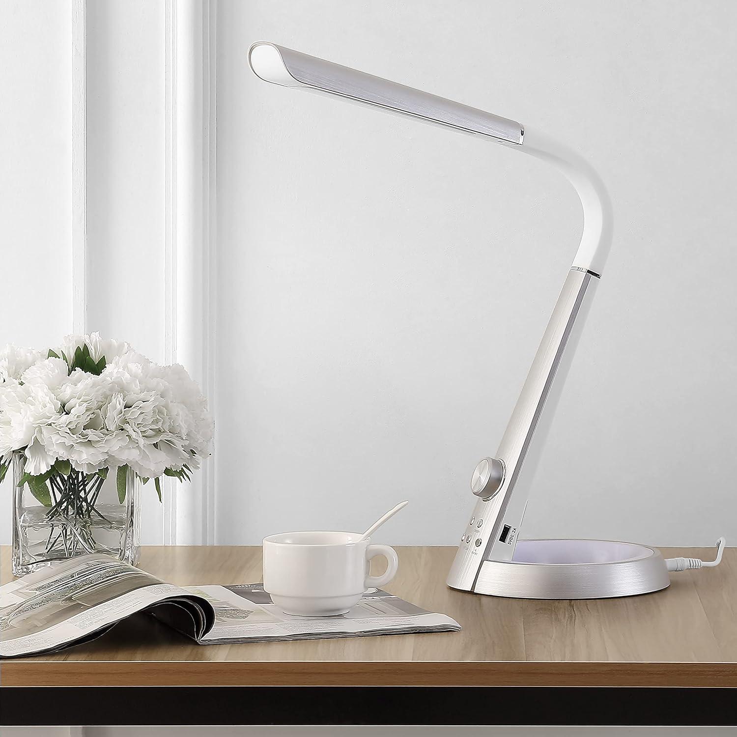 LED Milton/Dixon Aluminum Contemporary Minimalist Task Lamp - JONATHAN Y