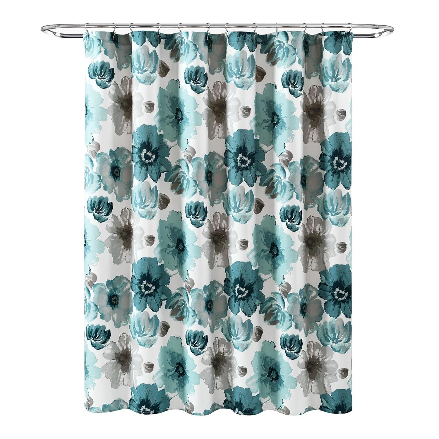 Lush Decor Leah Floral Shower Curtain