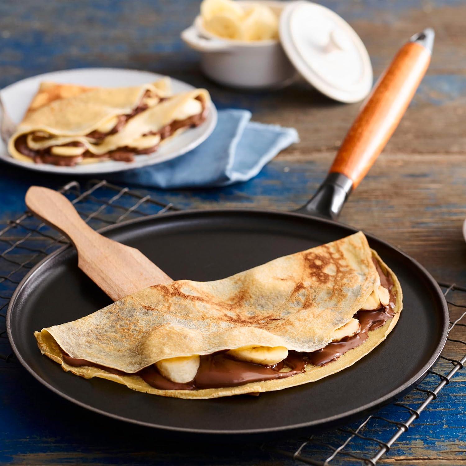 Staub ® Matte Black Cast Iron 11" Crepe Pan with Spreader and Spatula