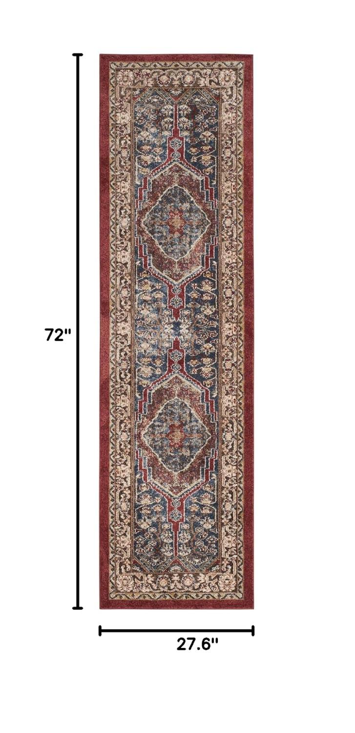 SAFAVIEH Bijar Kagan Traditional Area Rug, Royal/Brown, 3' x 5'