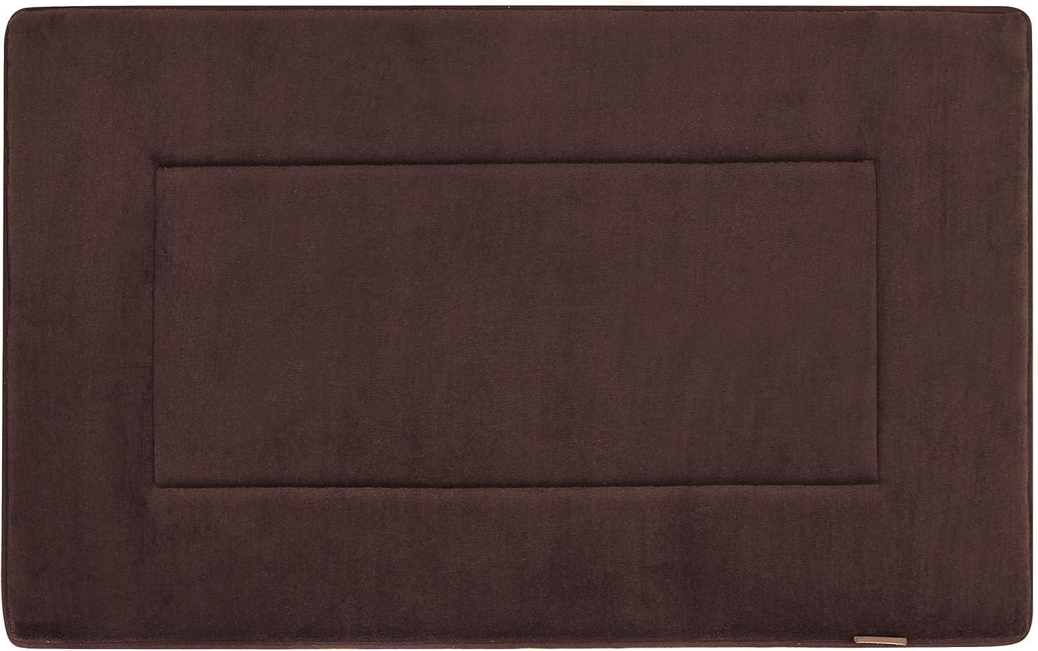 Coffee Brown Memory Foam Bath Mat with Non-Slip Backing