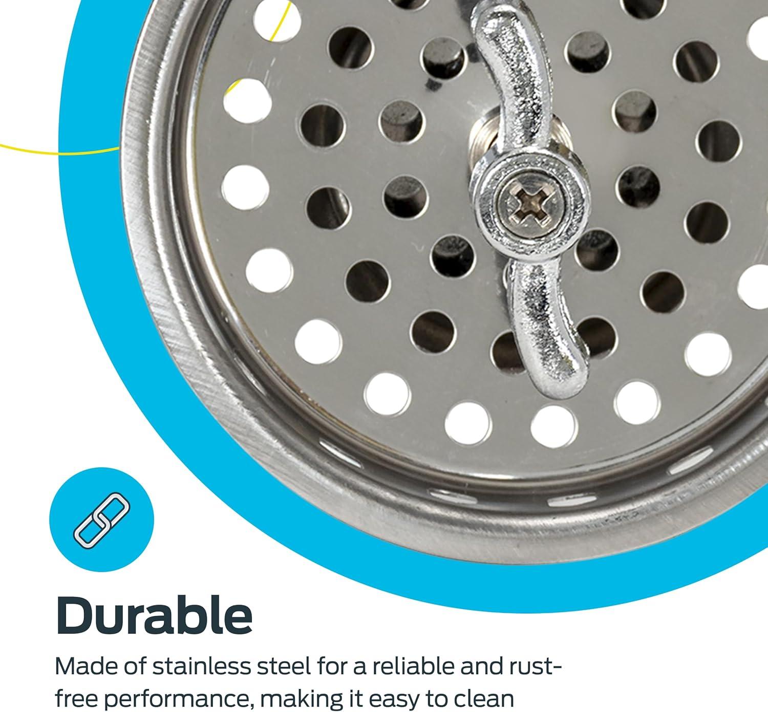 Replacement Stainless Steel Strainer Basket with Post