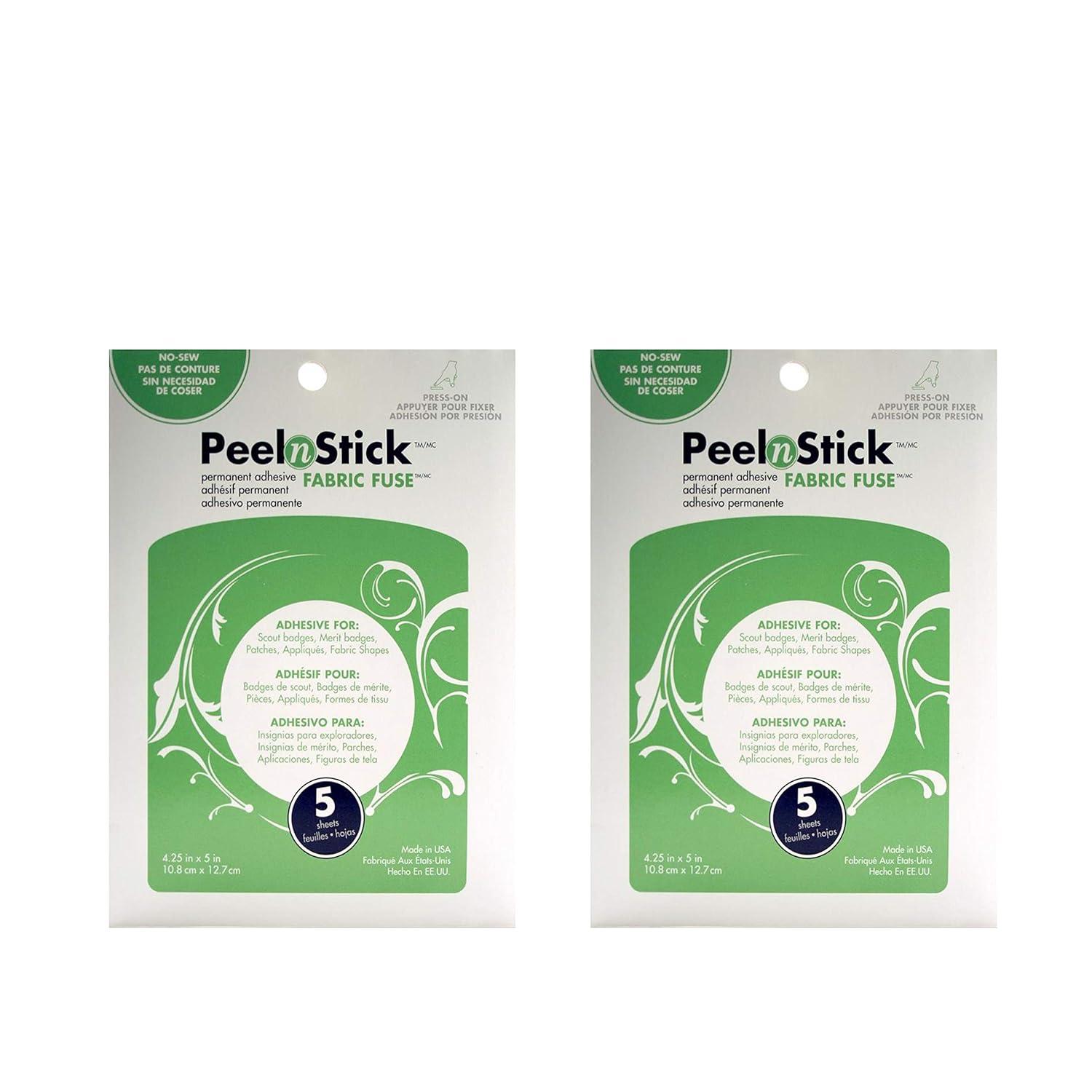 Peel n Stick Fabric Fuse Sheets, 4.25" x 5", 5 Count