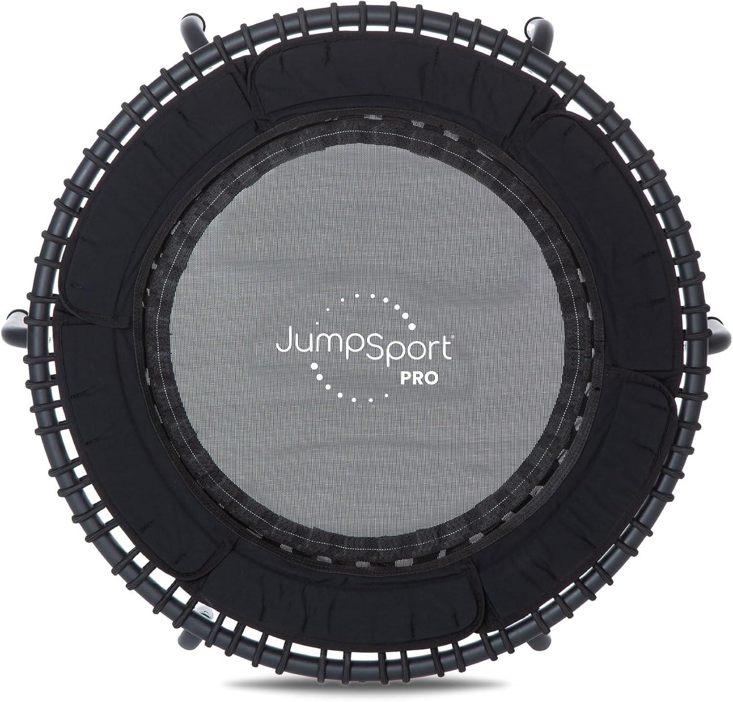 JumpSport 370 PRO Indoor Heavy Duty Lightweight 39-Inch Fitness Trampoline, Black