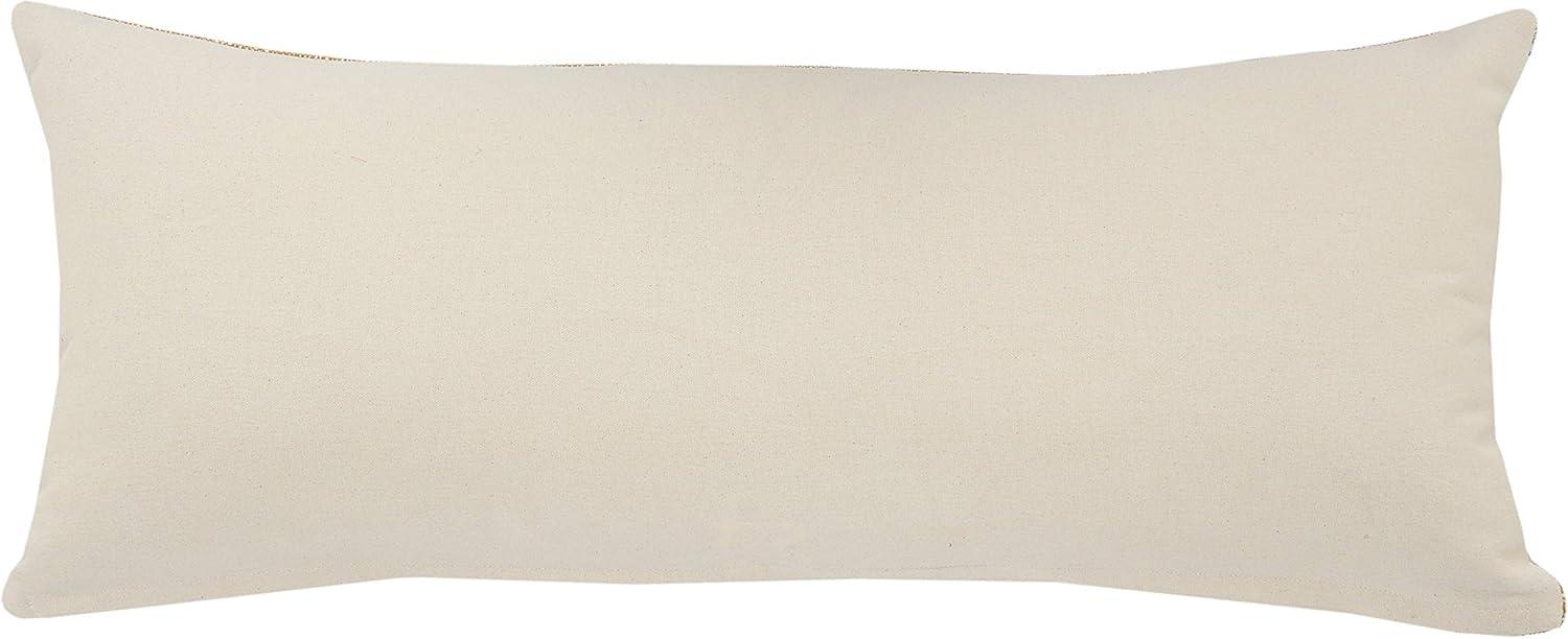 Ox Bay Eli 14" x 36" Multicolor Shag Striped Cotton Adult Decorative Lumbar Throw Pillow