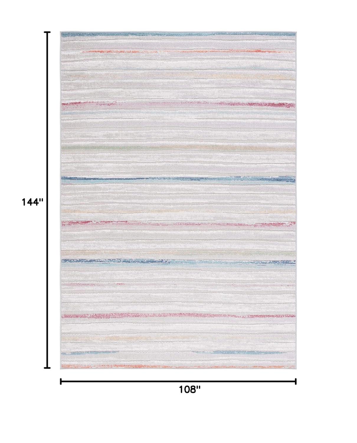 SAFAVIEH Cabana Noelle Indoor/Outdoor Area Rug, Red/Aqua/Ivory, 9' x 12'