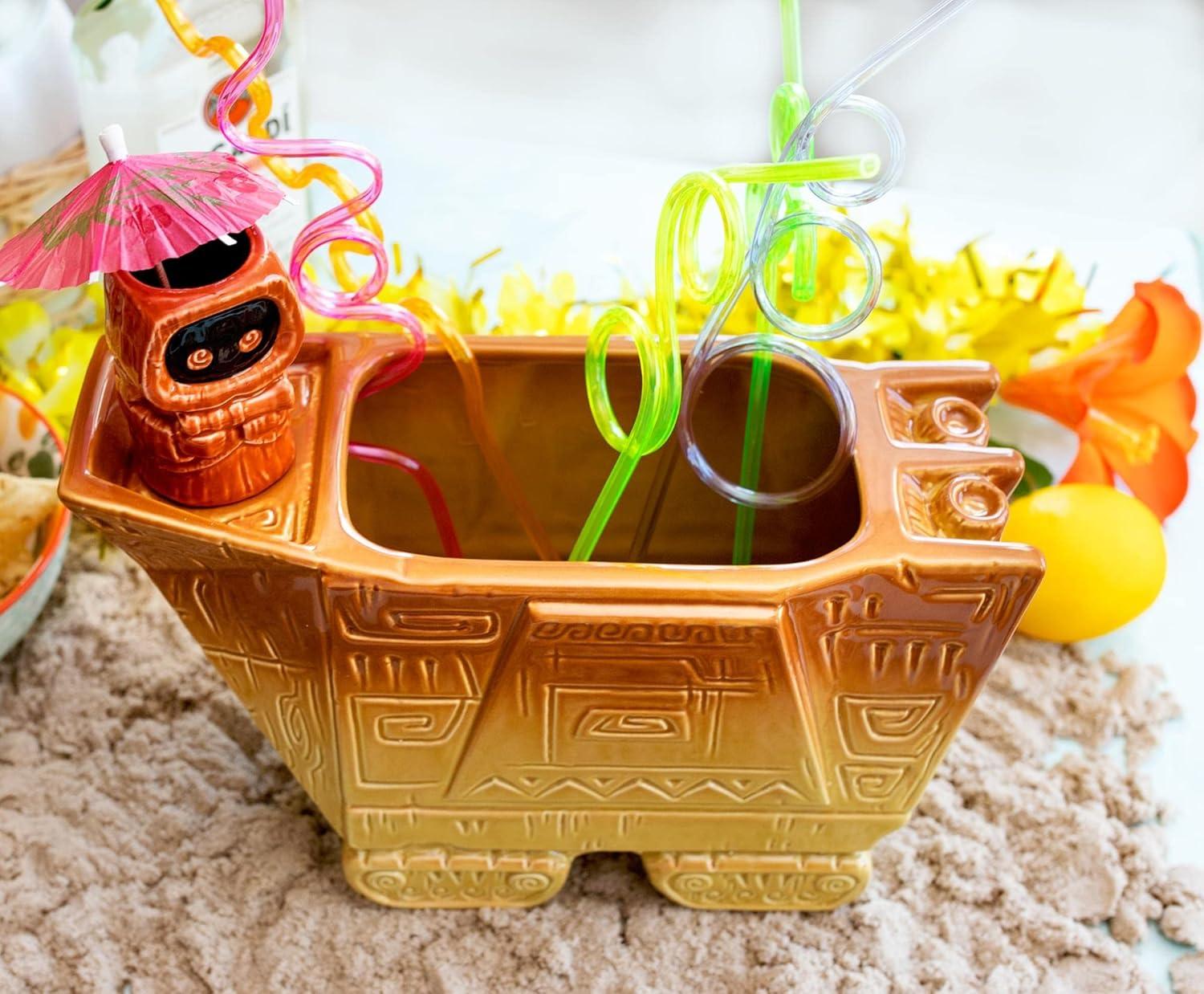 Beeline Creative Geeki Tikis Star Wars Sandcrawler Punch Bowl Set With Jawa Mini Muglet