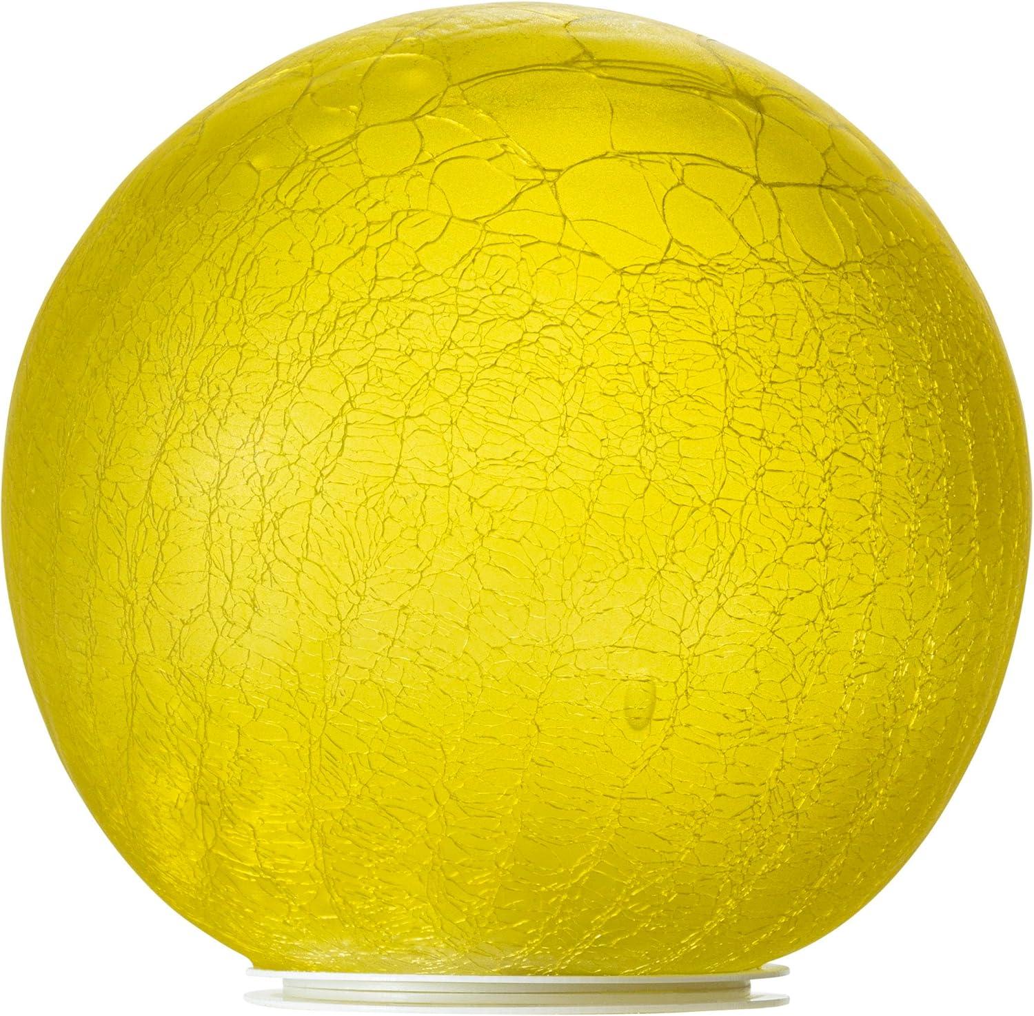 Alpine Corporation 7" Textured Glass Light-Up Gazing Globe, White