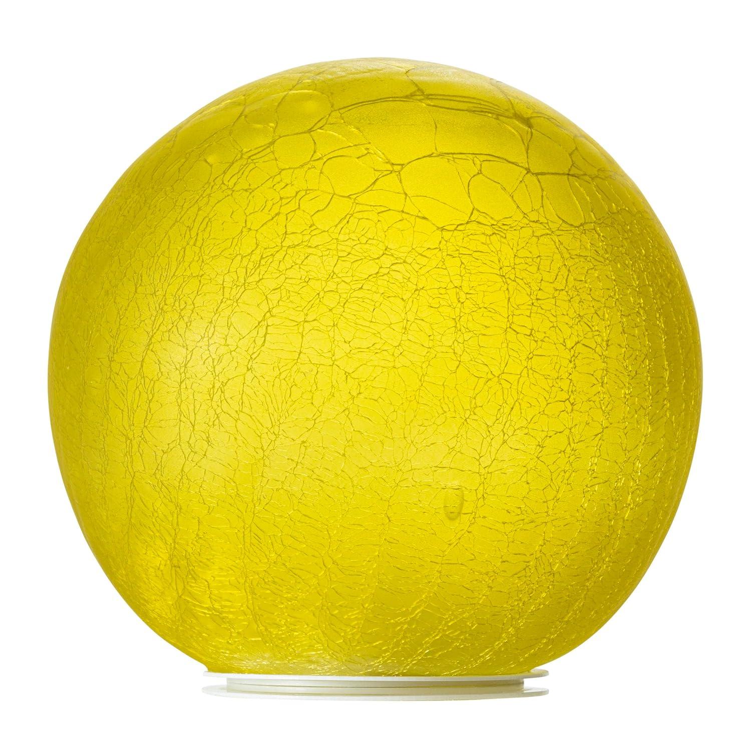 Alpine Corporation 7" Textured Glass Light-Up Gazing Globe, White