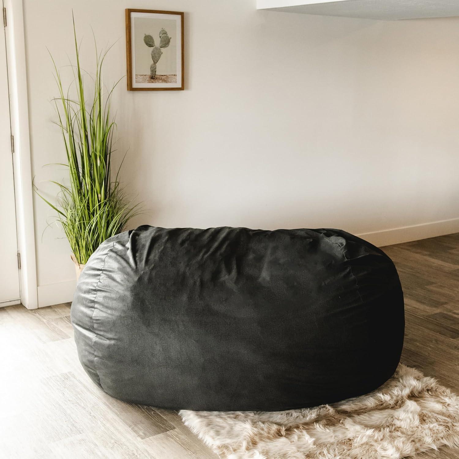 Big Joe Extra Large Memory Foam Bean Bag Sofa with Soft Removable Cover