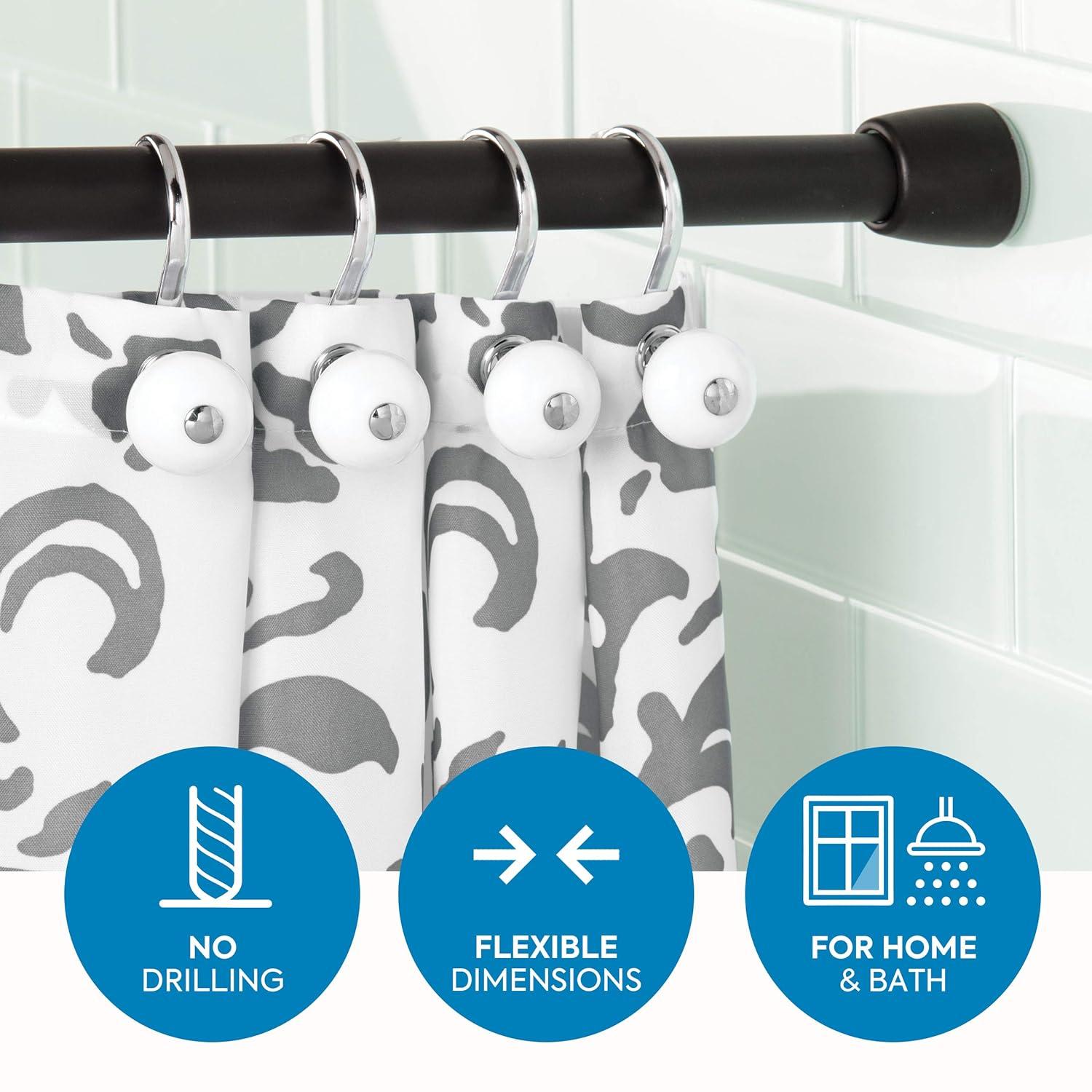 iDesign 26'' Straight Tension Shower Curtain Rod