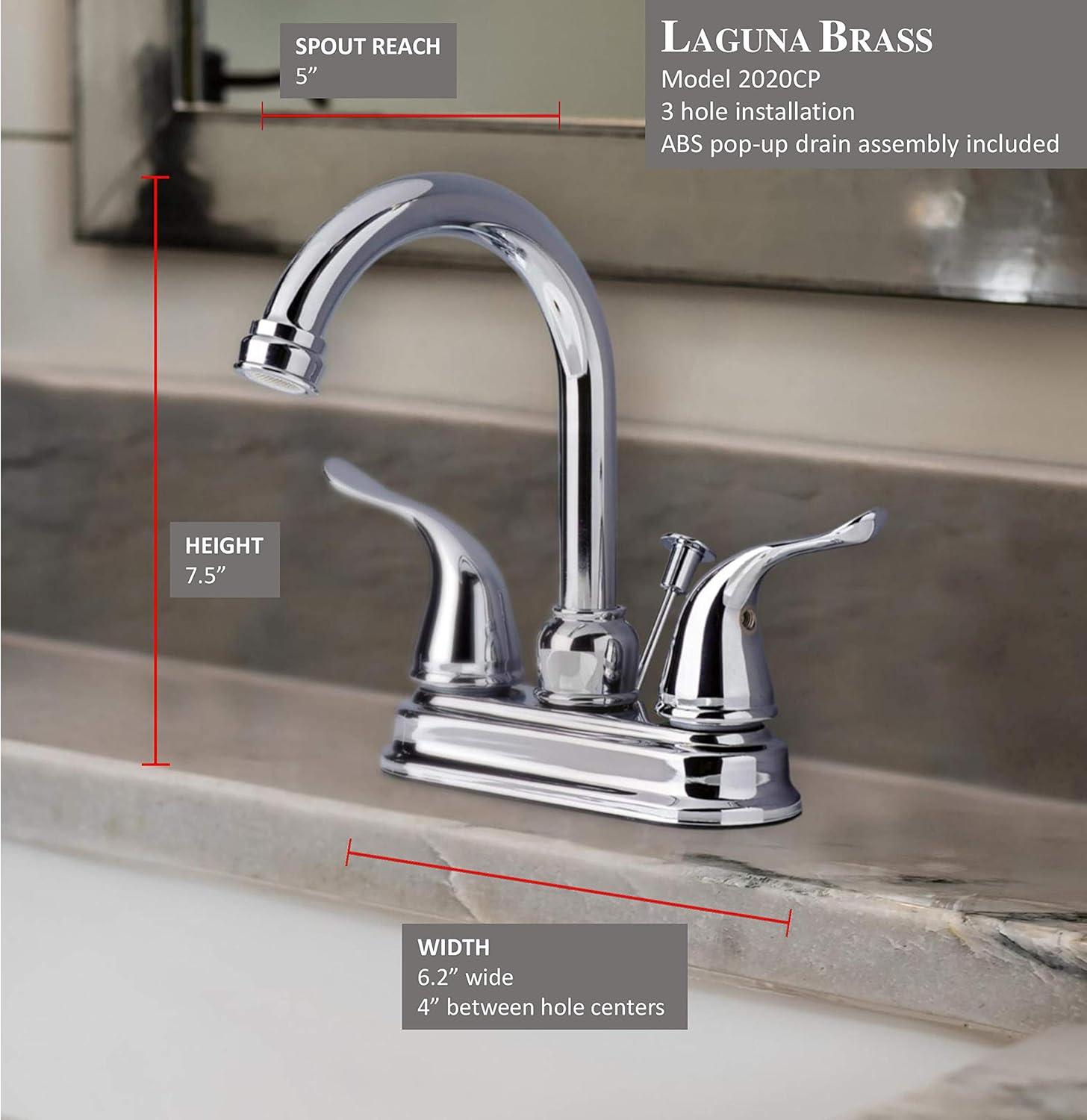 Two Handle Centerset Lavatory Faucet with Drain Assembly