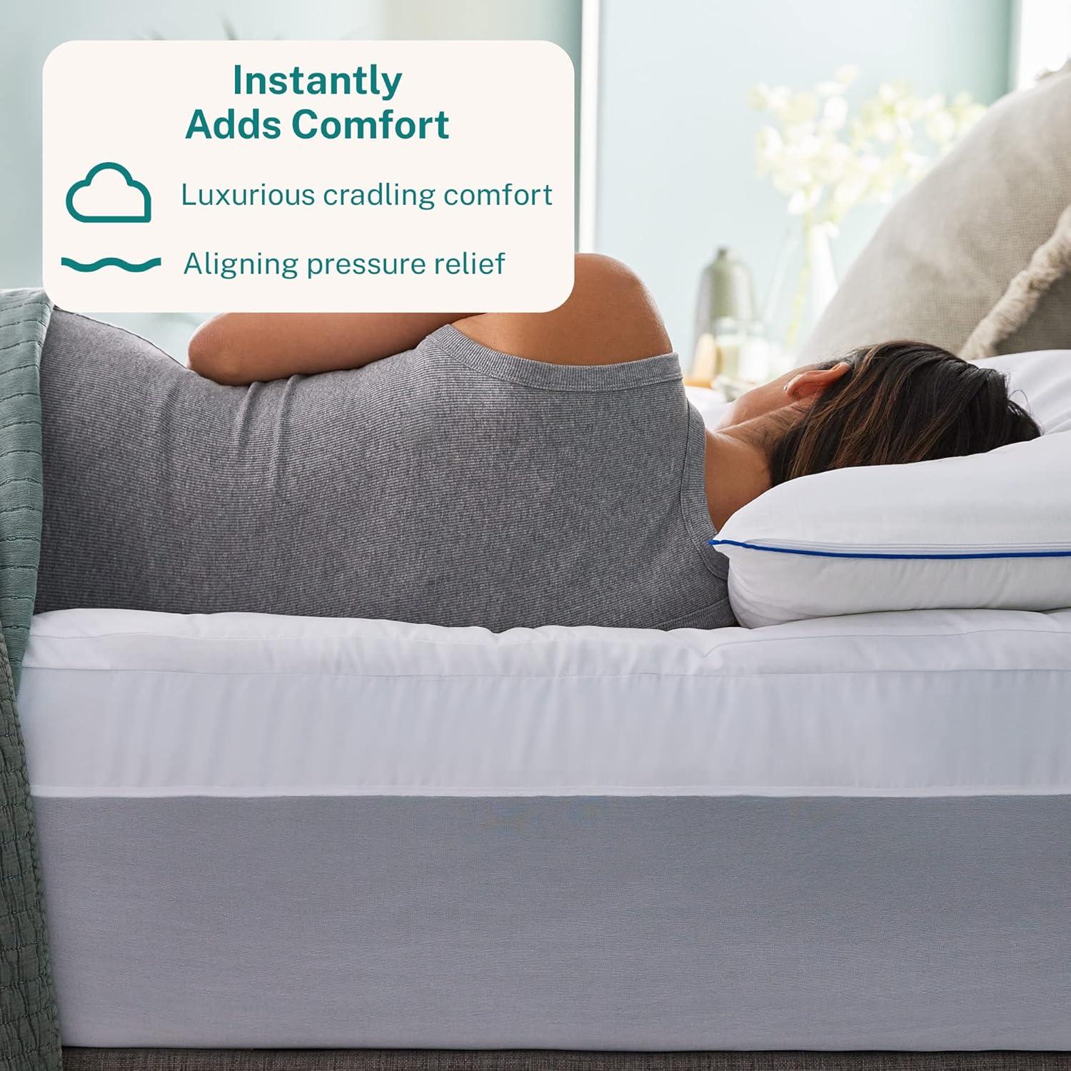 Sleep Innovations 4'' Gel Memory Foam Mattress Pad