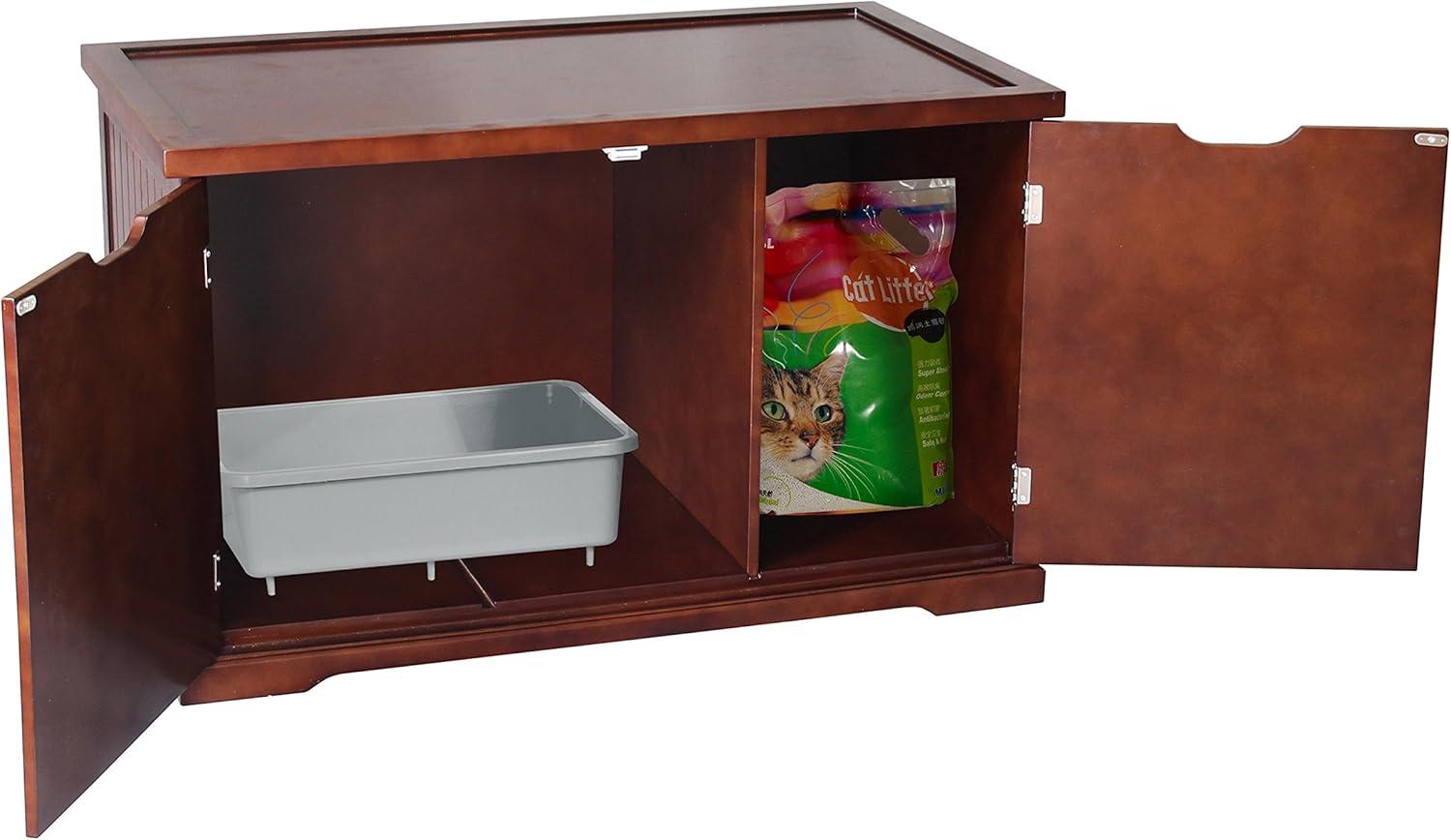 Merry Products Decorative Bench with Enclosed Cat Litter Washroom Box