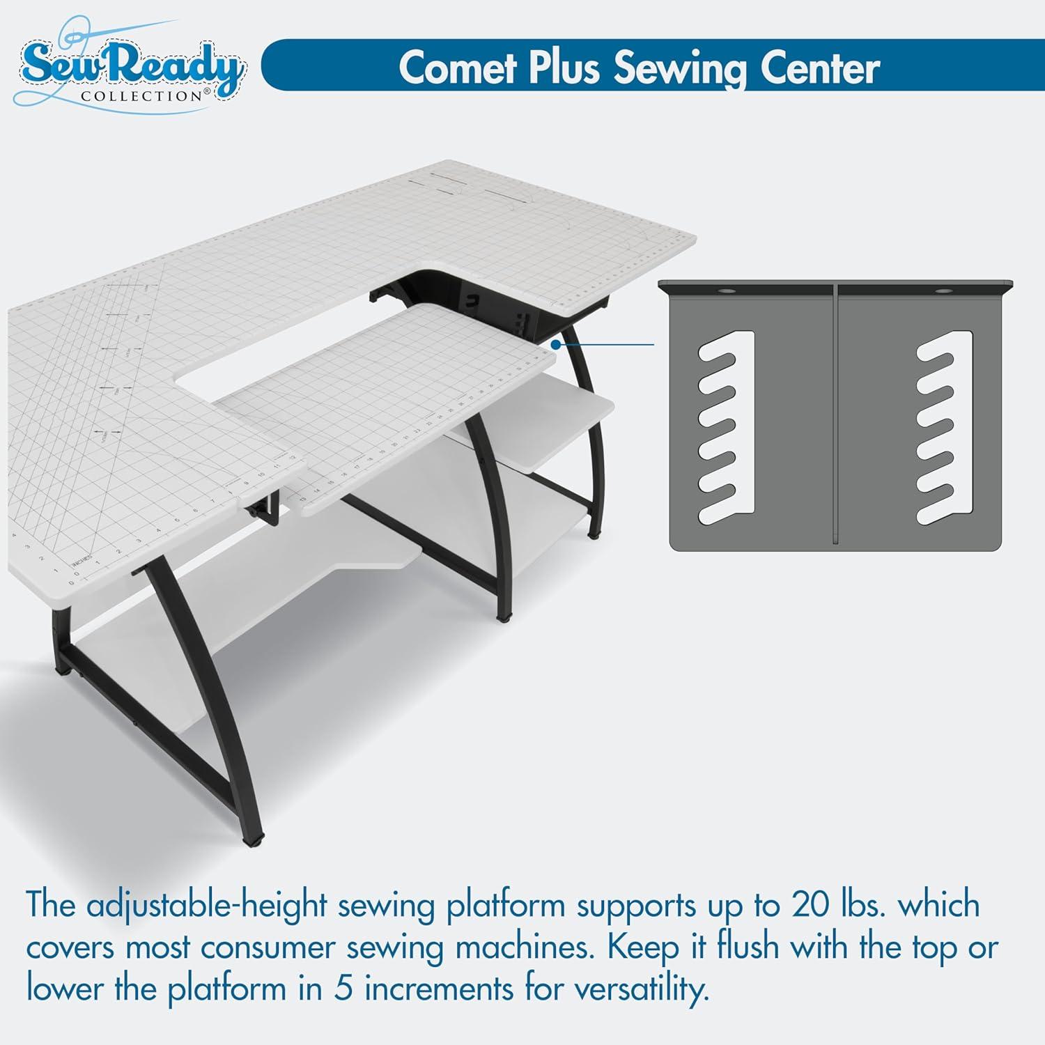 Sew Ready 47.25'' x 23.5'' Sewing Table with Sewing Machine Platform
