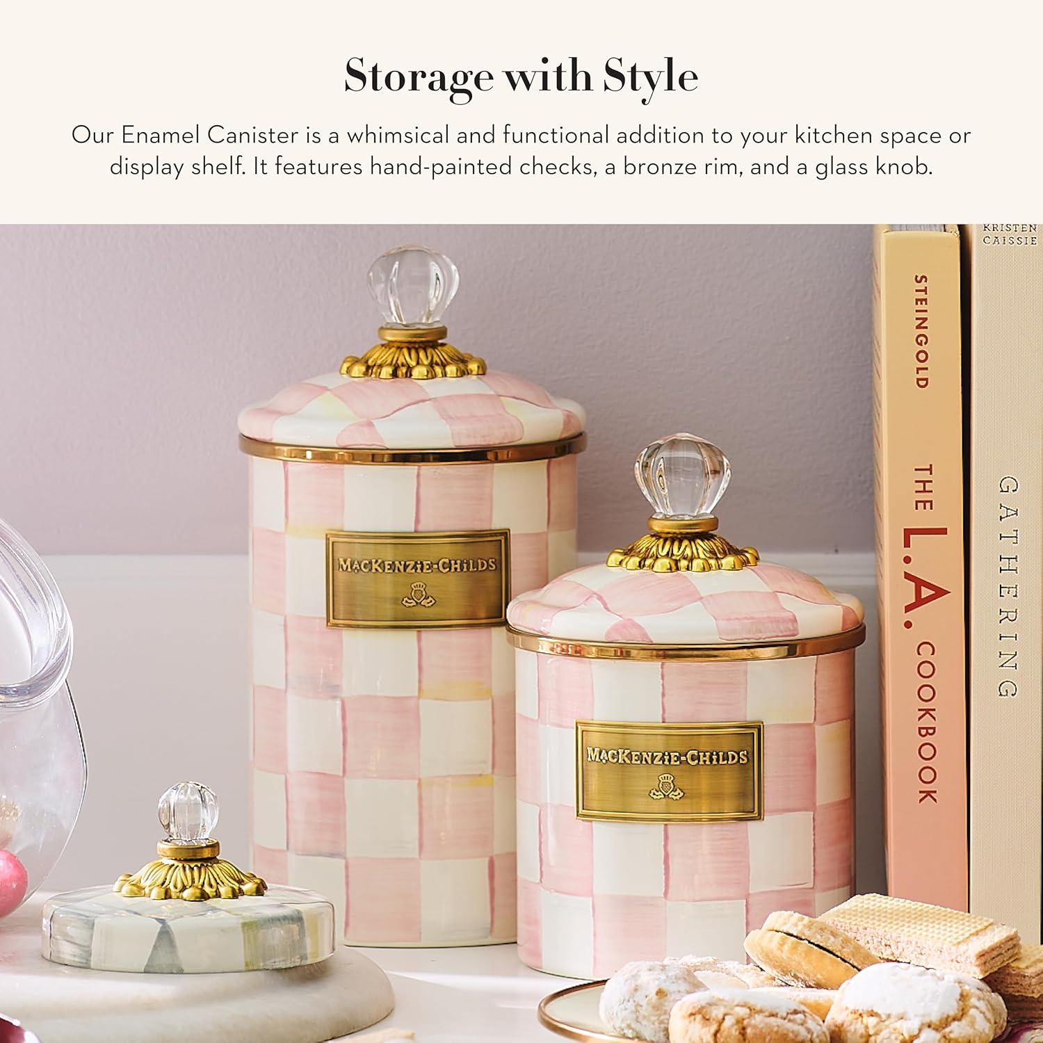 MacKenzie-Childs Rosy Check Kitchen Canisters & Storage Jars