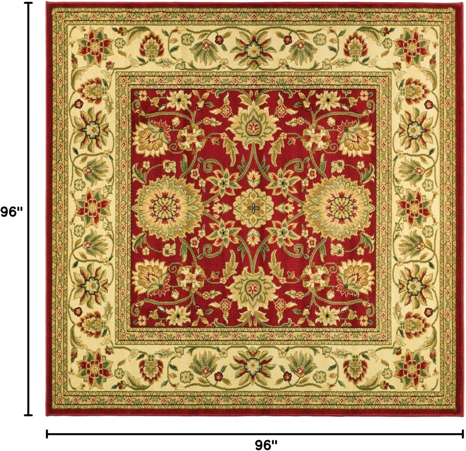 Lyndhurst LNH212 Power Loomed Area Rug - Red/Ivory - 8'x8' - Safavieh