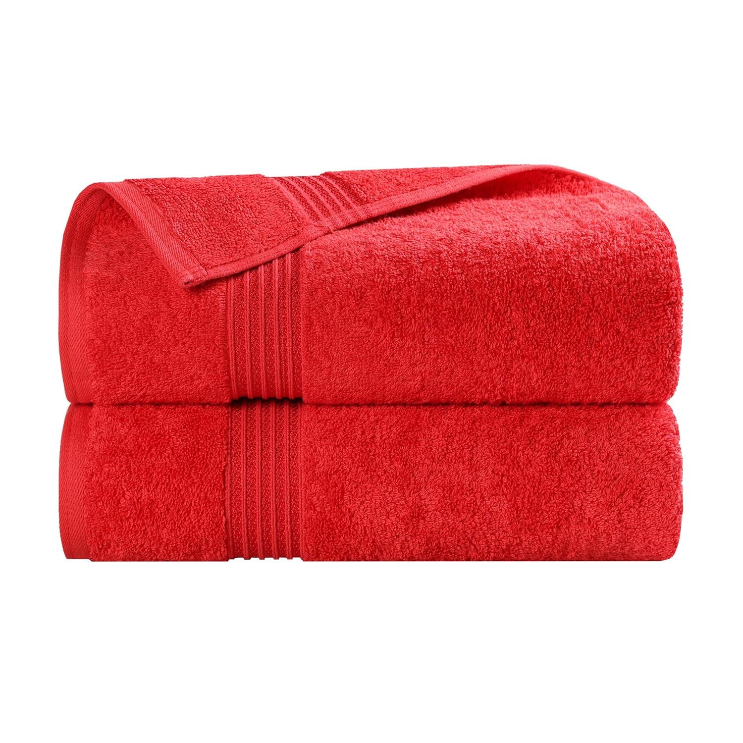 Superior Heritage Certified Egyptian Cotton Plush Absorbent Luxury Bath Towel (Set of 2)