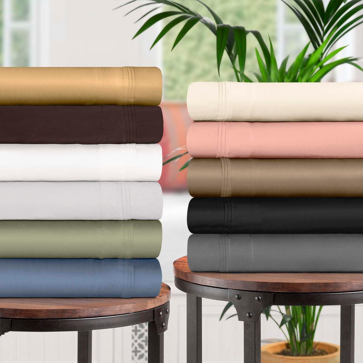 Superior Egyptian Cotton Deep Pocket Solid Luxury 1500 Thread Count Sheet Set