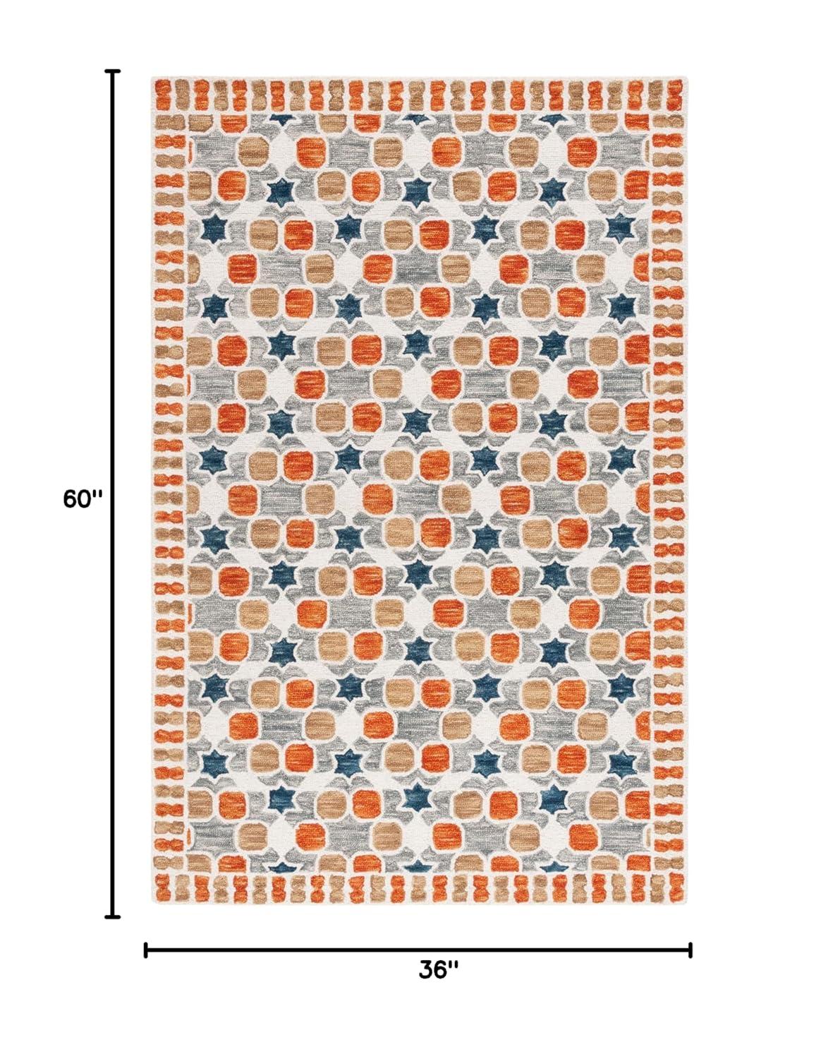 Aspen APN128 Hand Tufted Area Rug  - Ivory/Grey - 3'x5' - Safavieh.