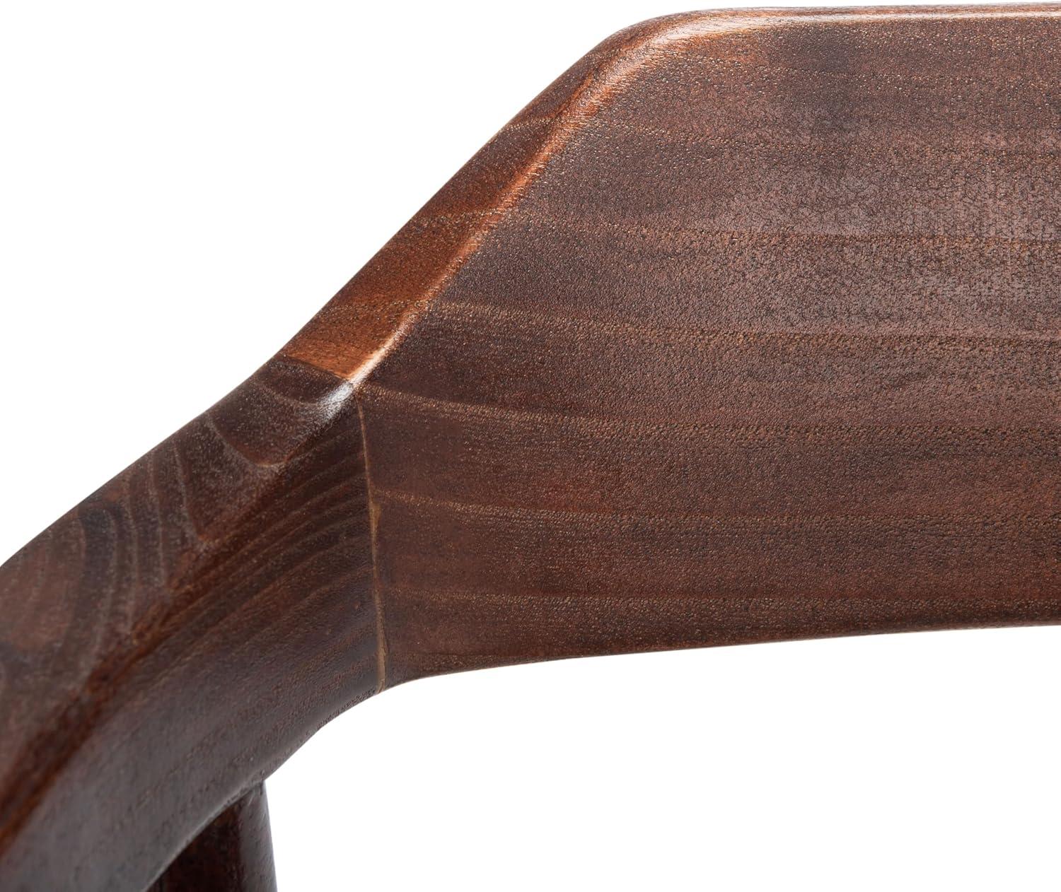 Munro Leather Woven Accent Chair - ACH1005 - Walnut/Cognac - Safavieh