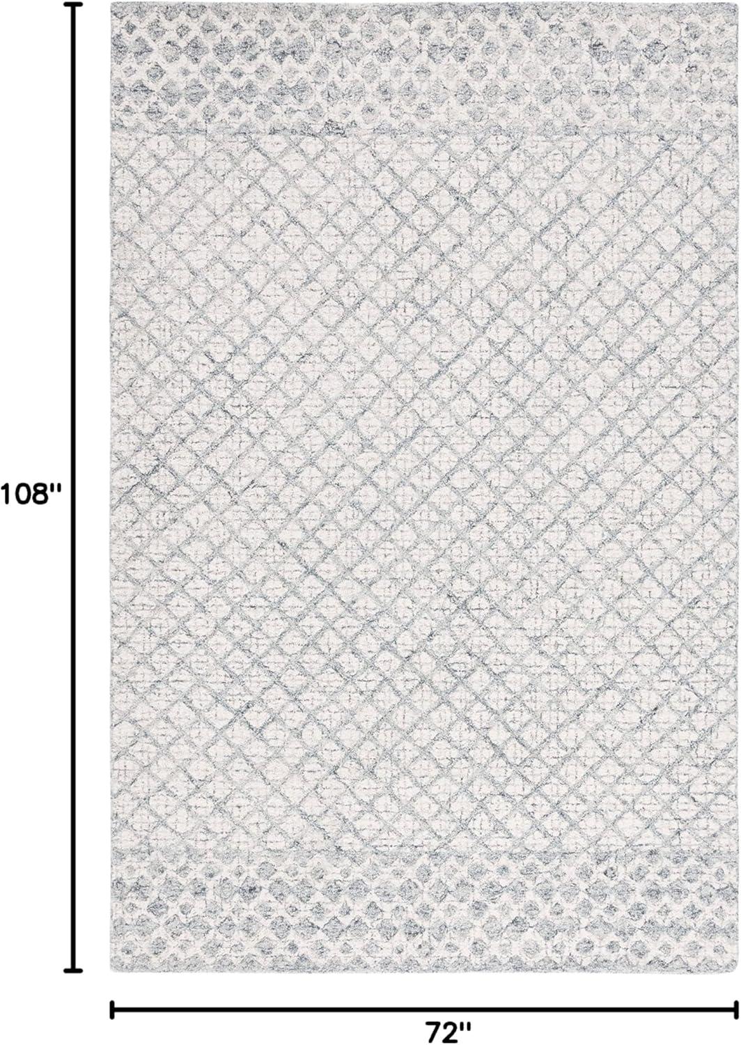 Abstract ABT203 Handmade Indoor Area Rug - Grey/Ivory - 6'x9' - Safavieh