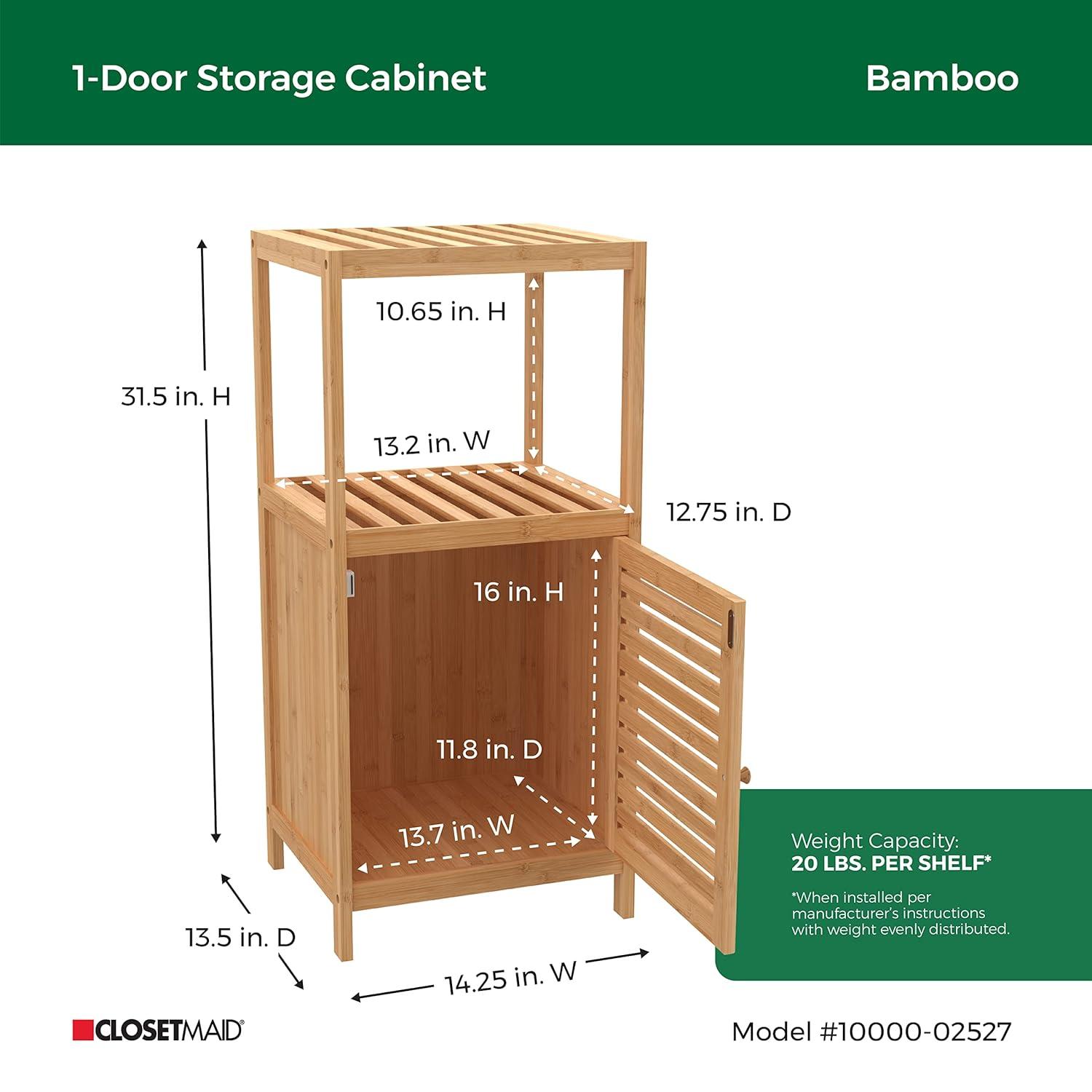 ClosetMaid Bamboo 1-Door Storage Cabinet & Reviews | Wayfair