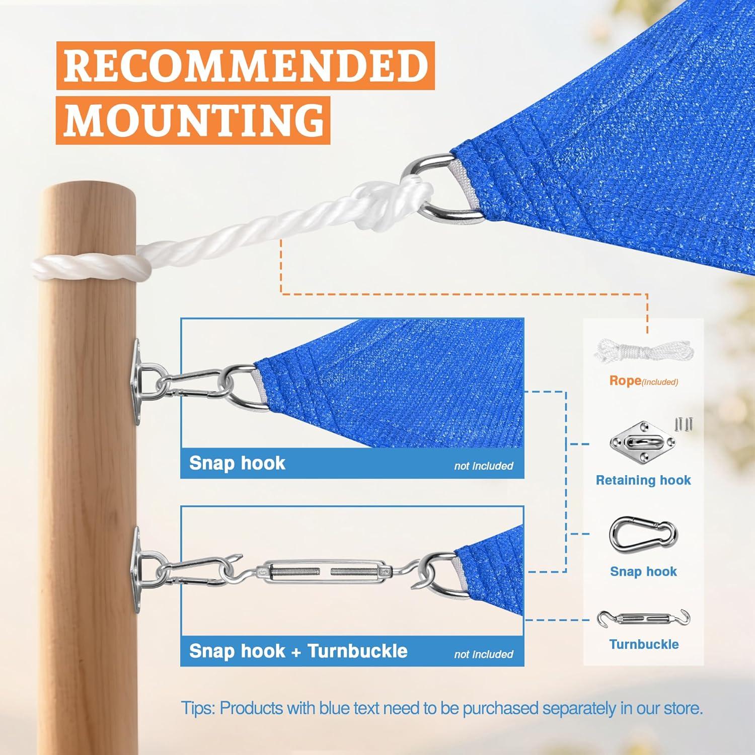 Royal Shade Royal Shade Triangle 200 GSM Sun Shade Sail