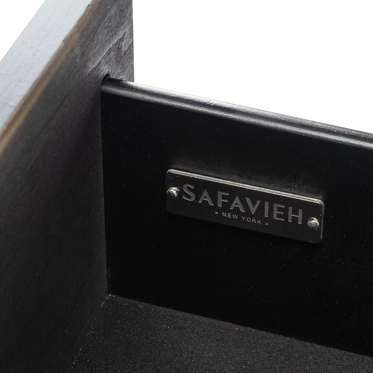 Fenno 2 Drawer Nightstand - Teal/Brass - Safavieh.