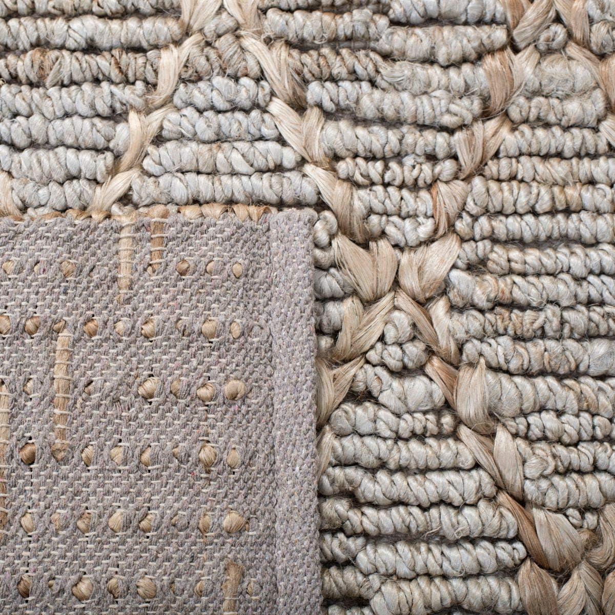 Natural Fiber NF951 Hand Loomed Indoor Area Rug - Silver - 6'x9' - Safavieh