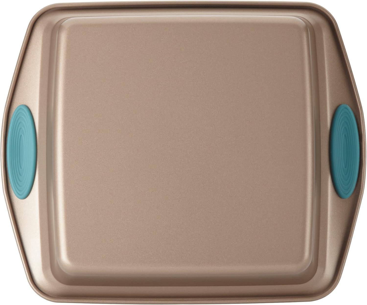 Latte Brown 9-Inch Square Nonstick Steel Cake Pan