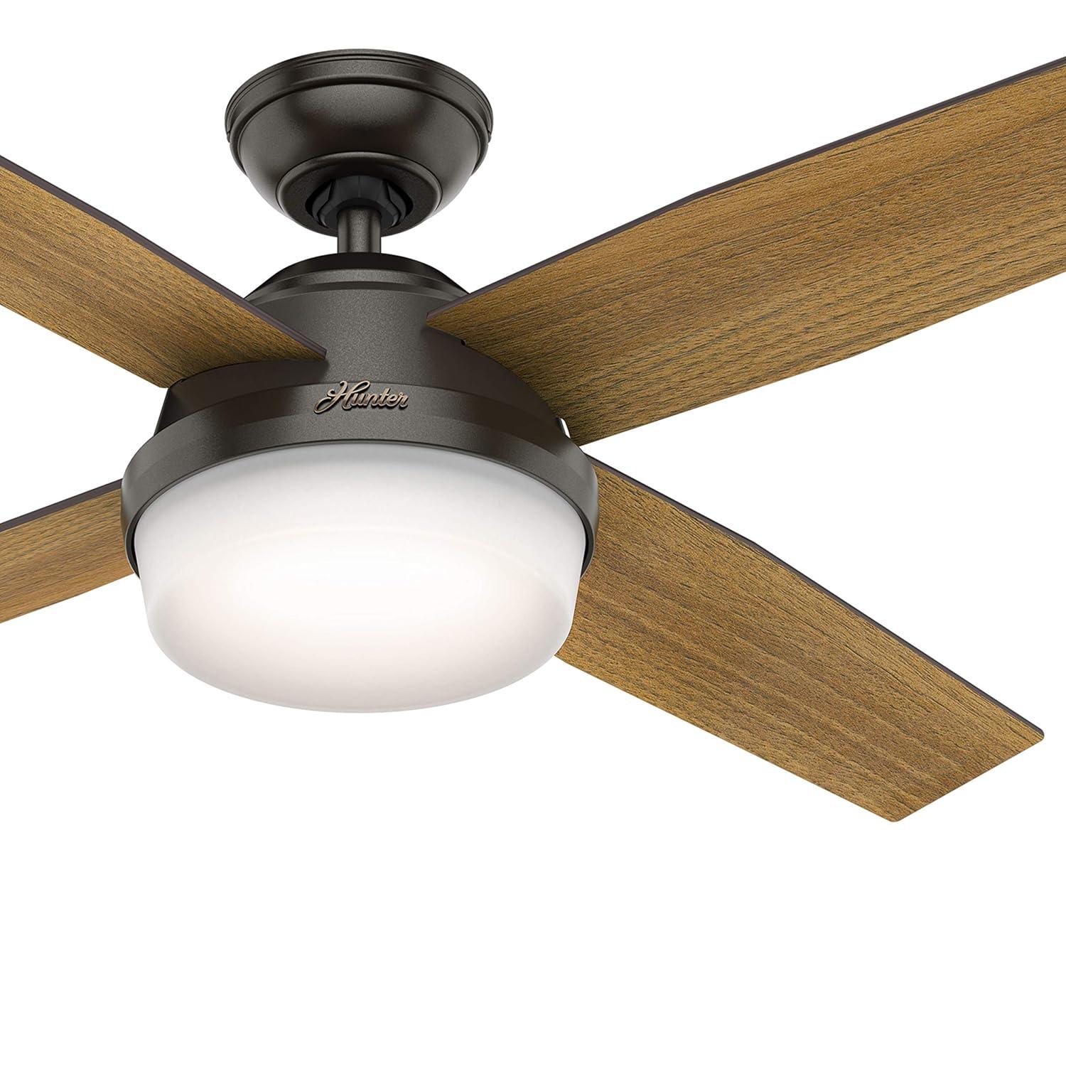 Dempsey 52" 4 - Blade Contemporary Indoor Ceiling Fan with Lights and Remote