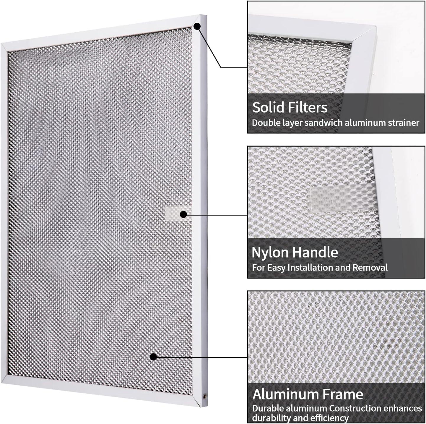 BPS1FA30 Range Hood Filter 11-3/4"X 14-1/4"X 3/8" for 30-Inch Broan Nutone QS1 WS1, Allure Grease Filter, Replaces 99010299,S99010305,AP3378953 Range Hood Filters Replacement Aluminum(2 Pack)