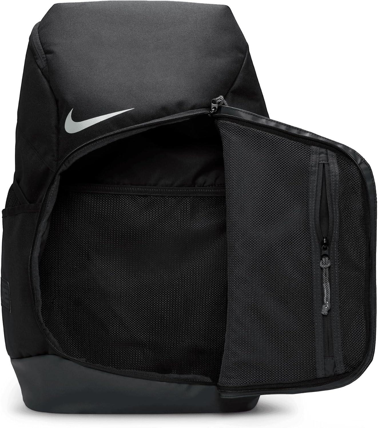 Nike Men's Hoops Elite Backpack, Black Anthracite and Metallic Silver