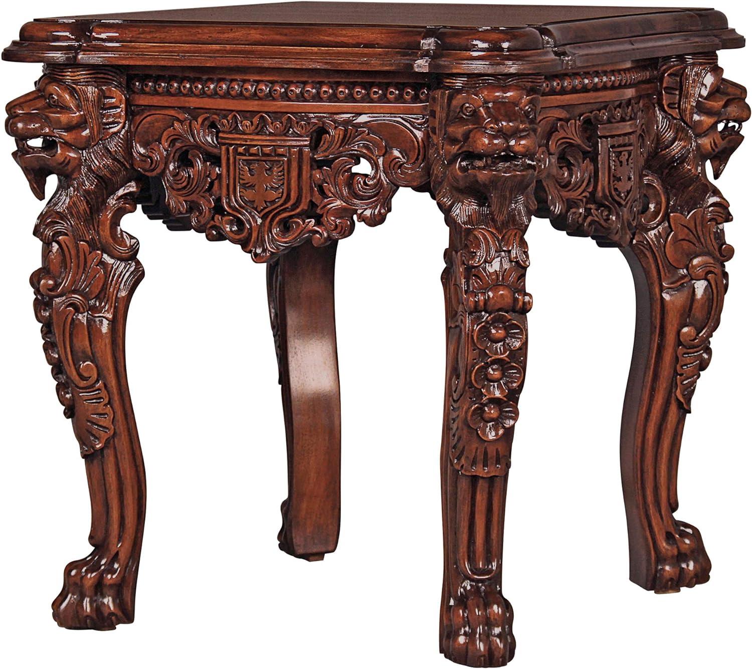 Raffles Grand Hall 26'' Mahogany Lion Leg Side Table