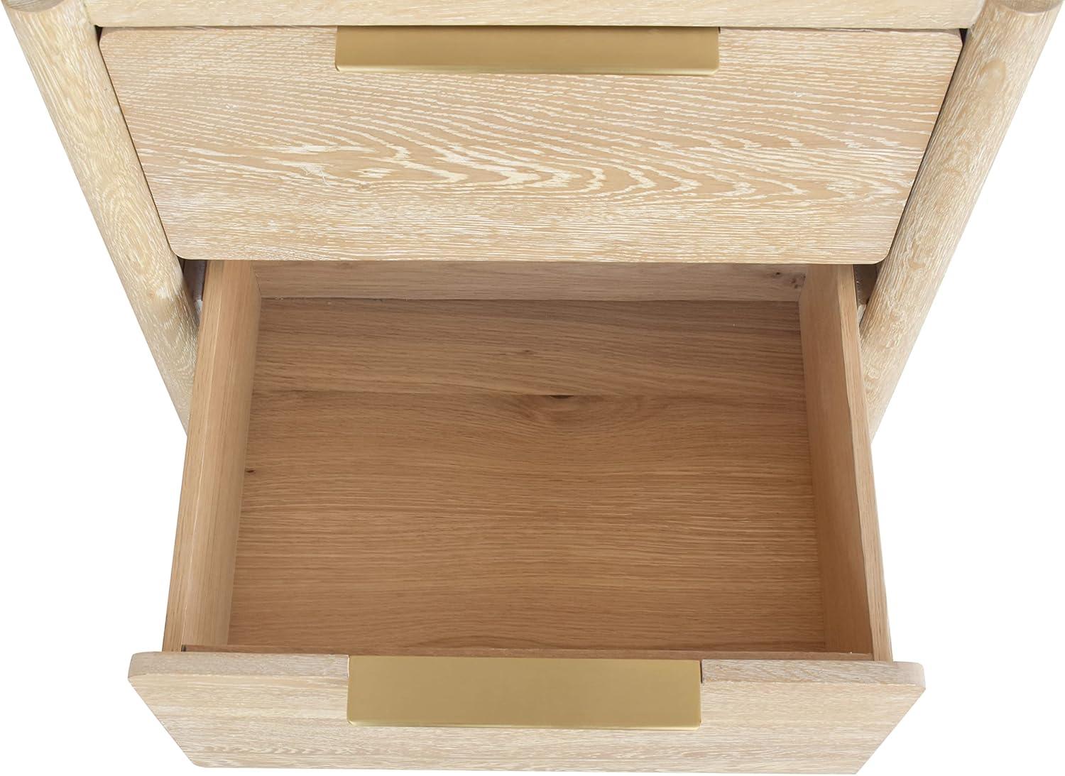 Meridian Furniture,Oakwood White Oak Nightstand