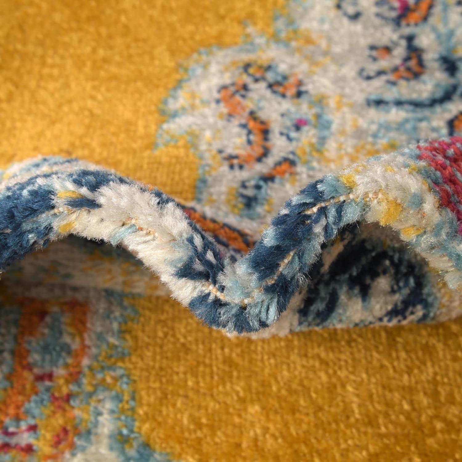 Unique Loom 2' 7 x 12' 0 Runner Yellow Parker Merakli Area Rug